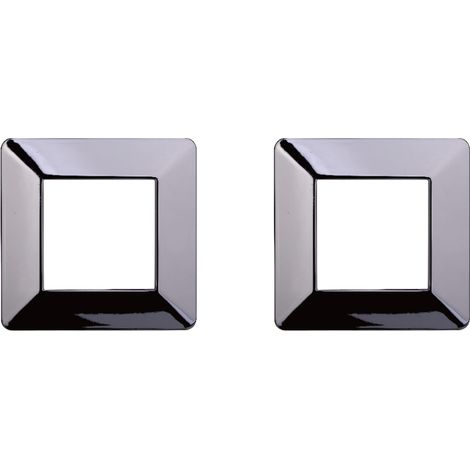 gloca Placche Plastica Compatibili Plana (2 Pezzi Cromato lucido, 2 Posti) (1/4)