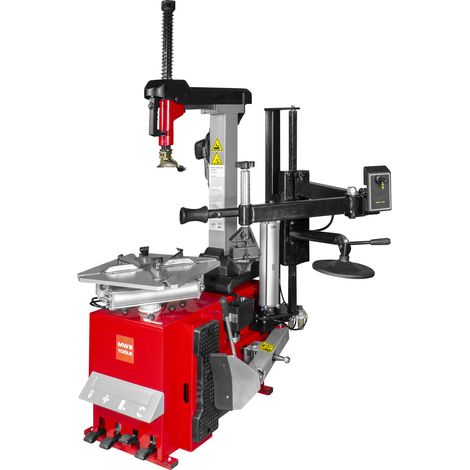 Mw Tools – Démonte-pneus colonne d'abattement 3x400V – Bras auxiliaire pour pneus à flancs rigides – Diamètre jantes 10-24 pouces – BT300H (1/5)