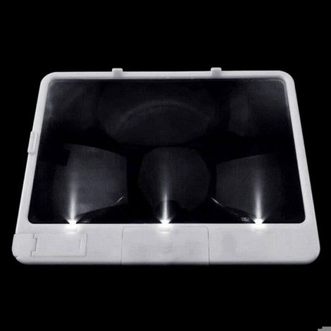 Loupe De Lecture - Grossissement 3x - Écran Antireflet - 3 LED Réglables - Pour Livres Journaux Téléphones - 2 Pièces (1/3)