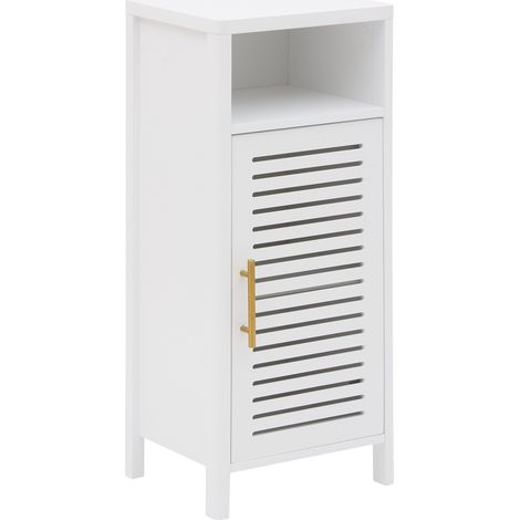 Meuble bas orea rectangulaire 30x36cm 1 porte blanc - 5five (1/2)