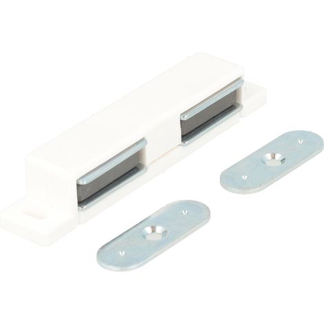 Chiusure magnetiche bianche da applicare con doppia contropiastra 2 pz.