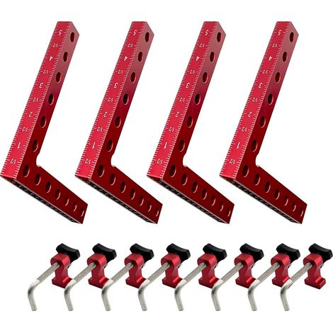 90-Grad-Positionier-Vierkant-Holzbearbeitungsklemmen mit rechtwinkligem Kopf – 4er-Pack – 5,5-Zoll-Holzbearbeitungsklemmen aus Aluminiumlegierung mit Winkel (1/5)