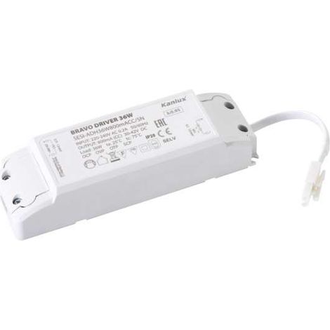 Kanlux – Driver LED 36W courant constant – Tension 30-42V DC – Alimentation pour panneaux plafonnier – IP20 pour usage intérieur