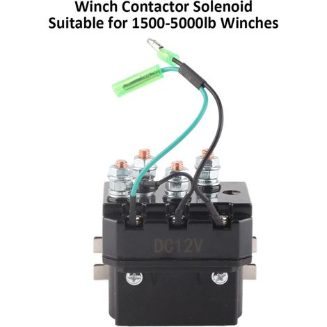 Elektromagnetisches Relais für ATV/UTV-Seilwindenschütze (1500–5000 lb), schwarz, 516 g