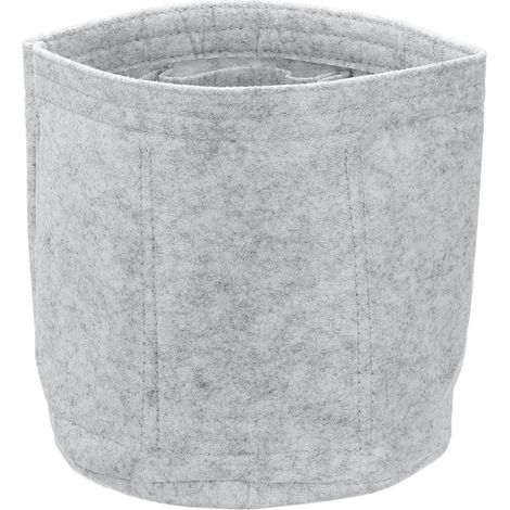 Bag Organizer Insert, 8" x 8" Portable Felt Organizer Bag with Multiple Round Compartments for Bucket Bag, Domed Satchel, Tote Bag, Handbag Shaper, Light Gray (1/5)