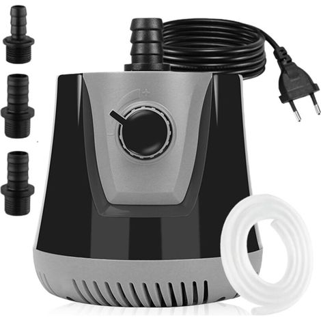 35W 2500 l/h Aquarium Water Pump - Ultra-quiet - Mini submersible pump - With adjustable switch - 1m hose and 3 nozzles - For hydroponics, fountains, ponds, aquariums (1/5)