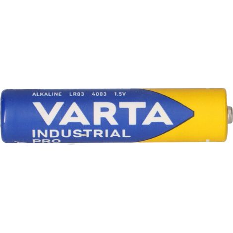 Packung mit 10 AAA LR03 Varta Industrial Pro-Batterien ø10,5 x 44,5 mm