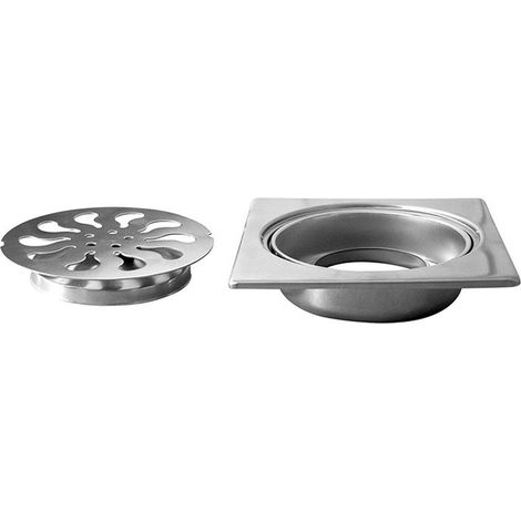 Griglia per sifone 9x9cm  acciaio inox per esterni o interni KA-V80 kamalu