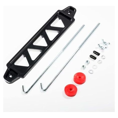 Support de support de batterie, Kit de support de batterie de voiture avec boulons J 10in, support de montage de batterie en alliage d’aluminium, plateau de batterie pour support de montage de batteri (1/5)
