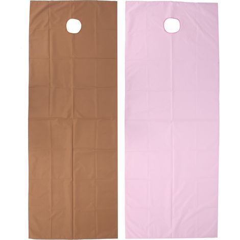 Housse de table de massage imperméable et résistante aux taches avec trou pour le visage (Rose et Brun foncé) (1/5)