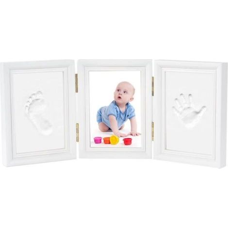 Bilderrahmen für Babyhandabdrücke, Bilderrahmen für Babyfußabdrücke, Geschenk für Neugeborene (1/5)