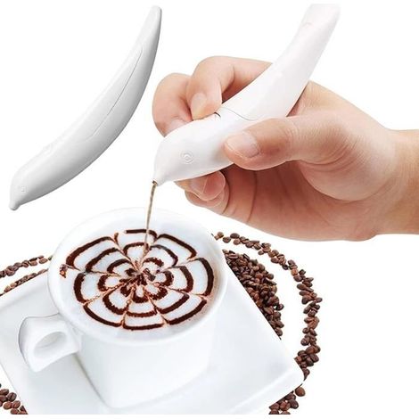 lectrique Latte Art Pen pour Gteau Aux pices Stylo Gteau Dcoration Stylo Caf Sculpture Pen Cuisson Outils multic VAPORISATEUR STYLO (1/5)