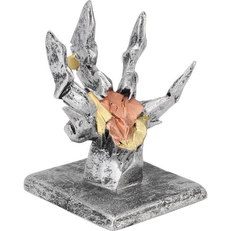 Support de téléphone en forme de main, sculpture en résine, porte-bijoux, décoration pour étagère de salon ou meuble. (1/5)