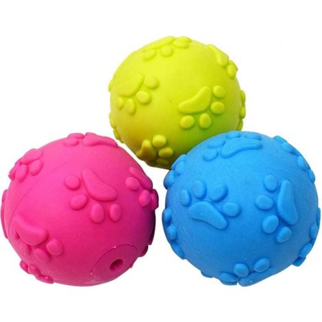 Pack of Dog Toy Balls, Squeaky Toy Balls, Dog Chew Toy Balls, Puppy Molar Cleaning Balls for Small and Medium Dogs YMYNY (1/4)