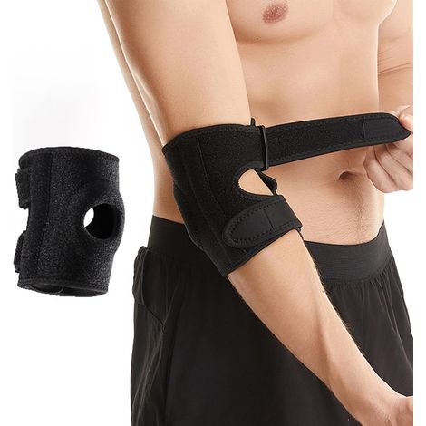 Bandage pour coude, manchon pour épicondylite, bandage pour tendinite, manchon de compression ajustable, épicondylite médiale (coude du golfeur), bursite, soulagement des ecchymoses et de la douleur (1/5)