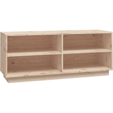 Shoe Cabinet 110x34x45 cm Solid Wood Pine vidaXL