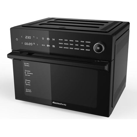 Melchioni 118340032 Freidora Individual 30 L Independiente 1800 W Freidora de aire caliente Negra