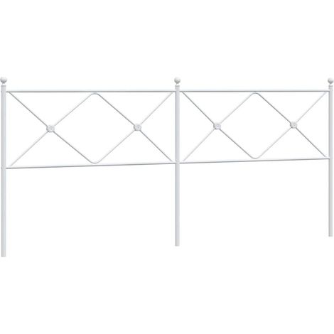 Maison Exclusive - Cabecero de repuesto de metal blanco 193 cm (1/5)