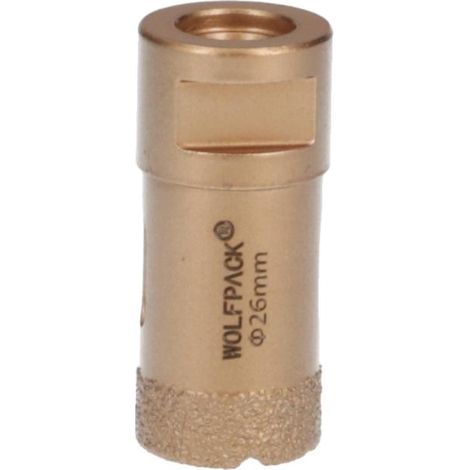 corona diamante para amoladora ø 26 mm. conexión rosca m14. corte seco (1/3)