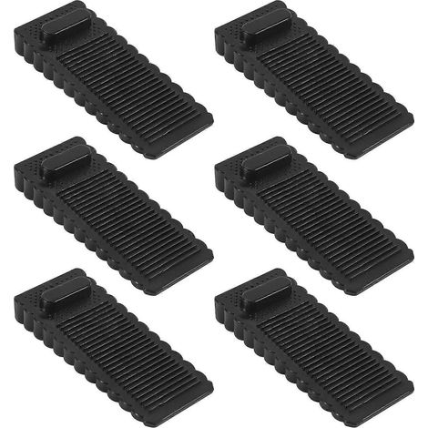 Lot de 6 cales en caoutchouc - Butées de porte robustes et empilables - Butée de porte en caoutchouc antidérapante compatible avec (1/5)