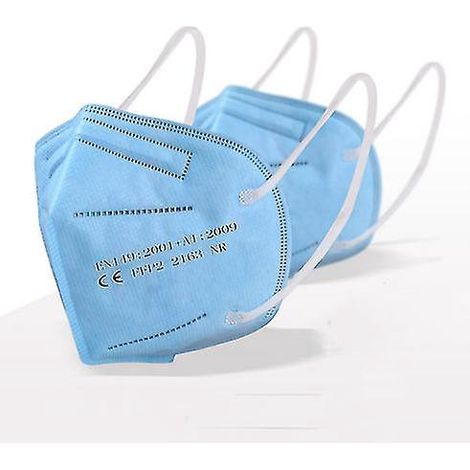 Masques pour enfants KN95, masques FFP2 à cinq couches de protection - Lot de 150 - bleu (1/3)