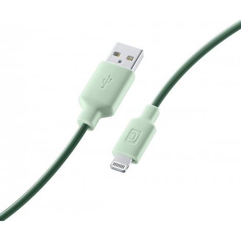 Cellularline Lade- und Datenkabel grün 100cm USB Type-A auf Apple Lightning USBDATAMFISMARTG