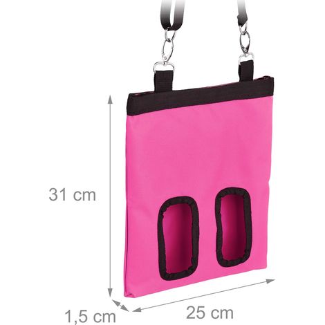 Sac à foin suspendu pratique pour petits animaux 31 x 25 x 1,5 cm favorise l'alimentation naturelle en coton beige (1/4)