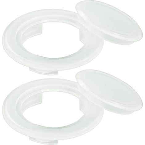 Sollbry Stück Tisch-Schirmringe mit Kappe, Schirmloch, Schirm-Tischring aus Kunststoff, perforierter Ring, 4,25 cm Tisch, Innendurchmesser, Schirmloch (1/5)