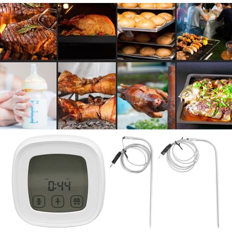 Thermomètre électronique numérique pour l'eau, minuteur de cuisine numérique à écran tactile pour barbecue et grillades. (1/5)