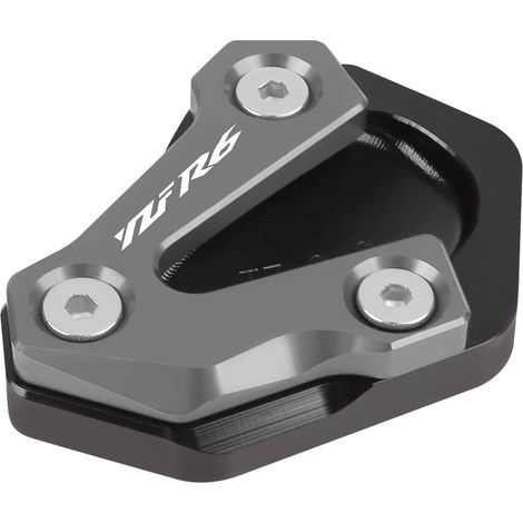 (YZF R6-Titanium) Plaque d'extension de béquille latérale CNC pour moto Yamaha YZF-600 R6 (2006-2016) maxpower (1/4)