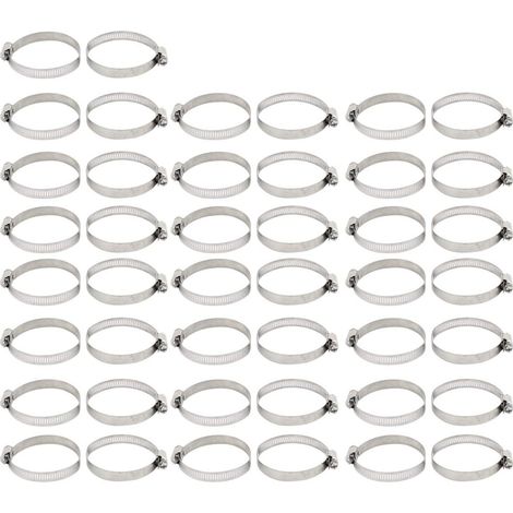 44mm-67mm Einstellbarer Bereich 12mm Breite Edelstahl Schneckengetriebe Schlauchschelle 50 pièces (1/3)
