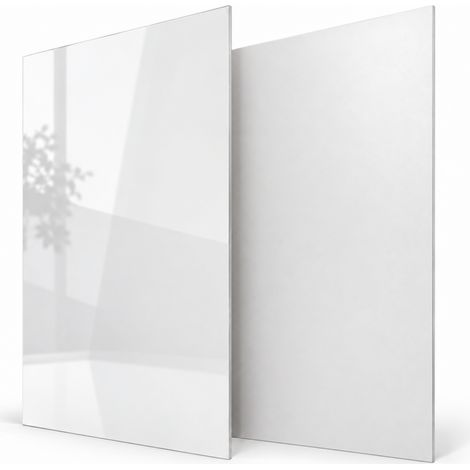 Crédence réversible en aluminium blanc mat / blanc brillant - 3 mm - 3 formats - Coloris - Blanc RAL 9016, Epaisseur - 3 mm, Largeur - 150 cm, Longueur - 305 cm (1/5)