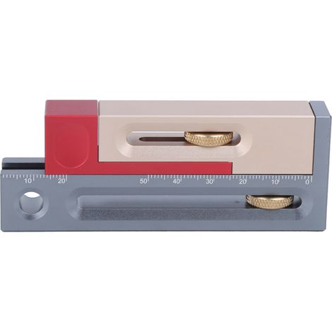 Outil de mesure pour le travail du bois, ajusteur de fente de scie, bloc de mesure mobile pour mortaises et tenons