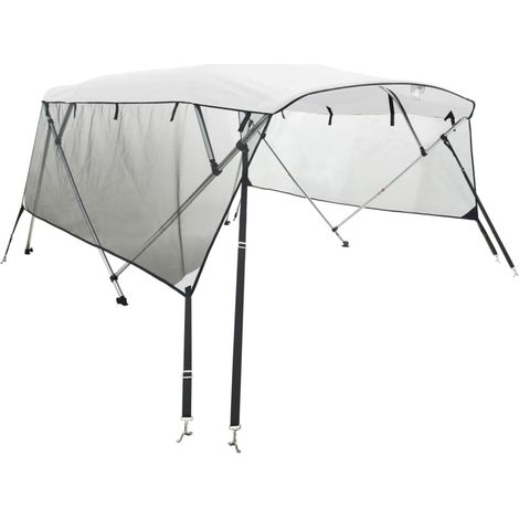 Toit bimini à 4 arceaux parois en maille 243x(230-244)x137 cm CFW916892 (1/5)