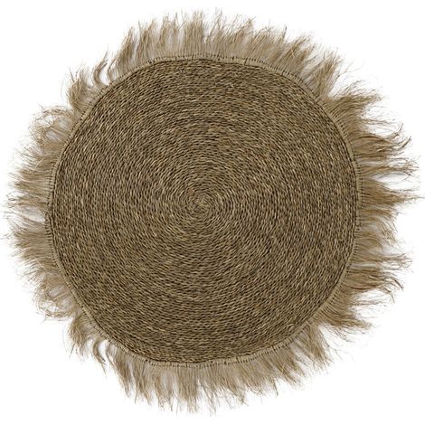 Tapis Fibre Jute 125X125X1 Flecos Naturel Marron (1/4)