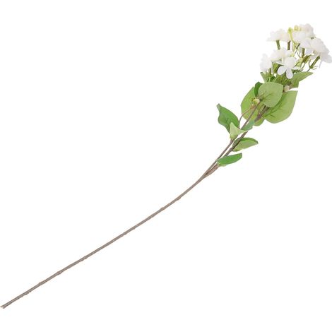 Fleurs Artificielles Blanches en Soie Décor Naturel et Finement Détaillé 9 Têtes de Jasmin pour Décoration Intérieure et Vitrine de Magasin (1/5)