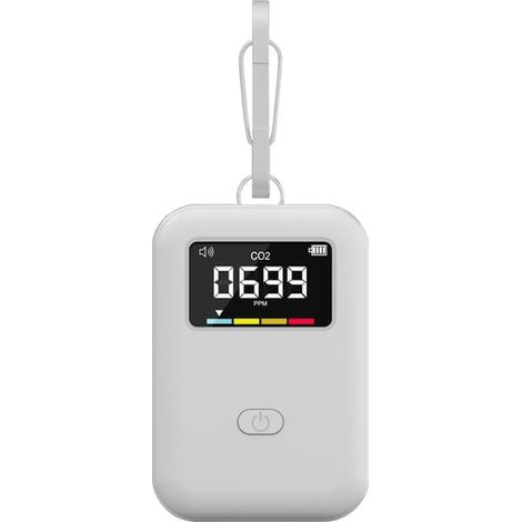 Mini détecteur de CO2, appareil de mesure de la qualité de l'air, un appareil de mesure de CO2 élégant et léger que vous pouvez utiliser partout. (1/5)