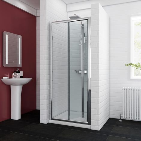 ELEGANT 800mm Bi Fold Shower Enclosure Inwards opening, Space Saving Shower Door (1/5)