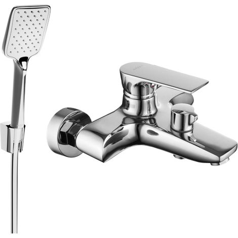 Mexen Axel R62 rubinetto da vasca con set doccia, cromo - 7383R62-00 (1/3)