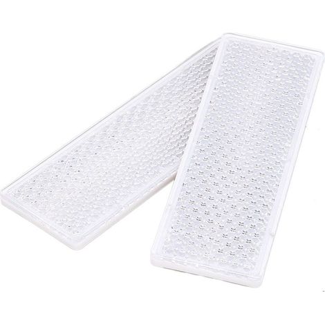 2 adesivi Catarifrangenti riflettenti in plastica rigida in 2 colori Colore - Bianco