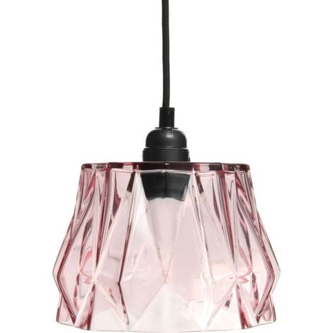 Lampe Suspension Déco "Aurea" 19cm Rose (1/4)