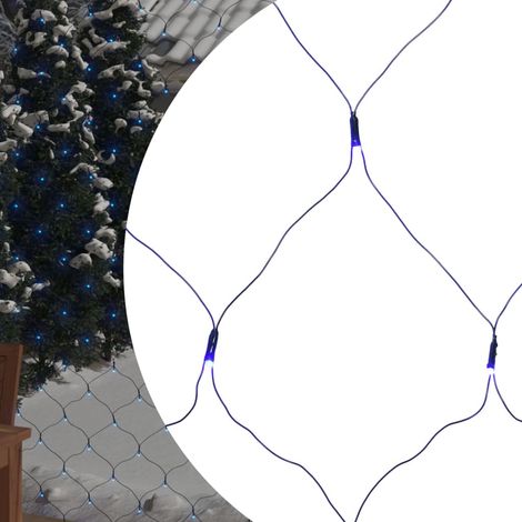 Filet lumineux bleu de Noël 4x4 m 544 LED-Décoration de Fête pour Noël Intérieur/extérieur 738073 (1/5)