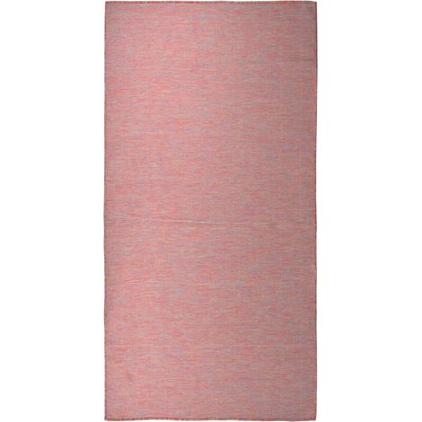 Outdoor-Teppich Flachgewebe 100x200 cm Rot vidaXL (1/5)