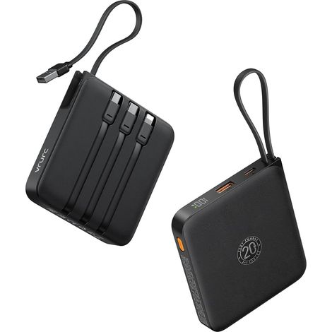 Batterie Externe 20000mAh Compact avec 4 Câbles, Charge Rapide 22,5W (1/5)