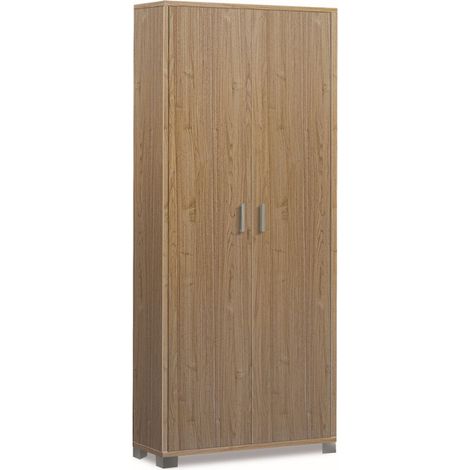 Mueble 2 puertas 83L x 29P x h190 – Acabado en madera Nogal Stelvio – Sarmog