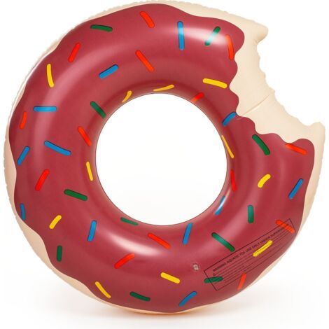Schwimmbecken 90 cm – Großer brauner Donut-Pool und Schwimmhilfe für Kinder (1/5)