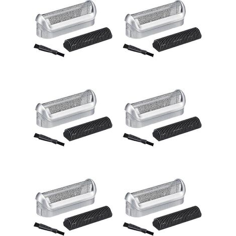 6 grilles et lames de rasoir 5S pour rasoirs BRAUN 550, 570, P40, P50, P60, M30, M60, M90, 555, 575, 5604, 5607, 5608 et 560. (1/5)