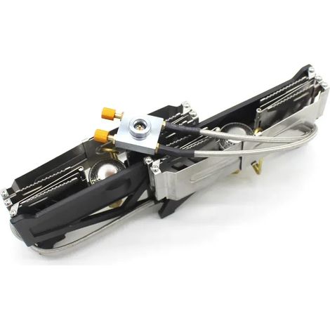Réchaud de camping portable BRS BRS-32 à double brûleur pliable avec interrupteur individuel et vanne de commande. (1/5)