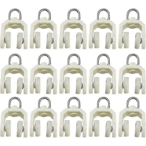 Rail de rideau de plafond flexible et pliable, roulettes en plastique pour rideau de douche (1/4)