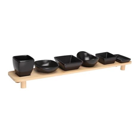 BANDEJA SERVIR BAMBU 6PZ